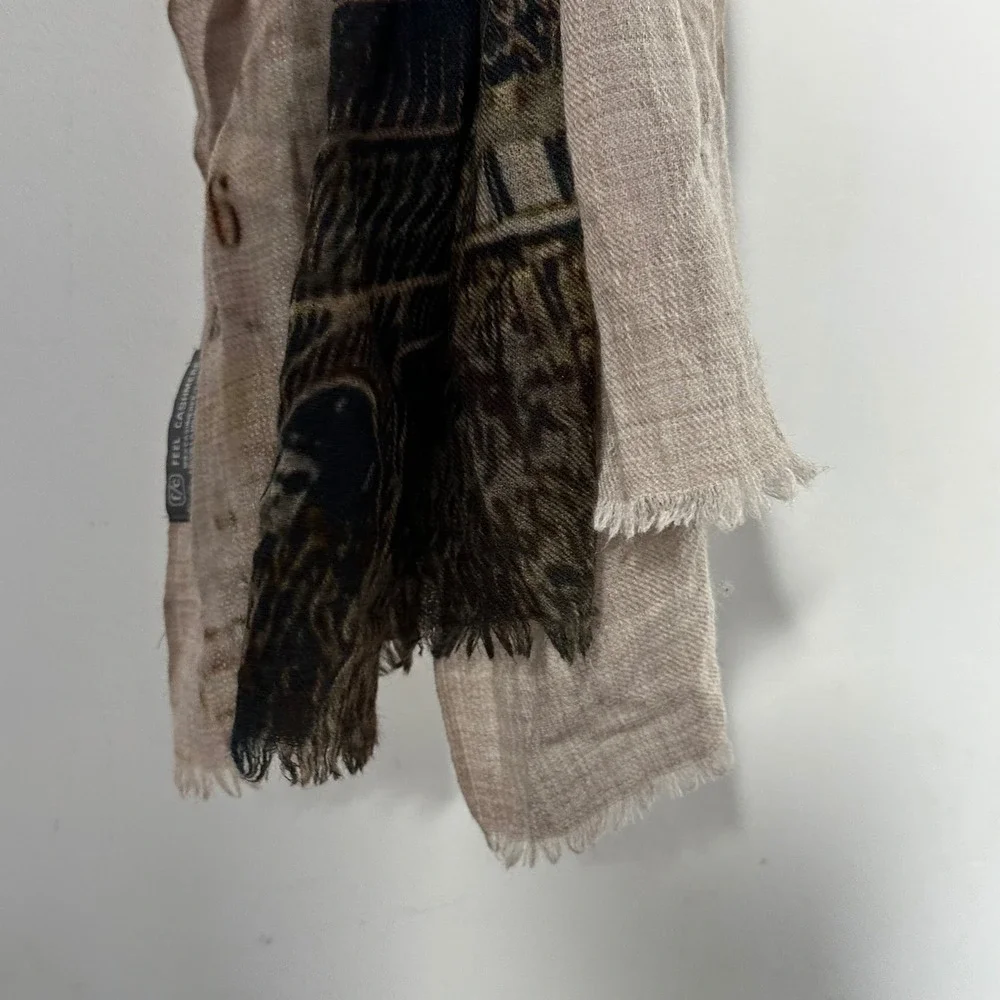 Feel Cashmere Eiffel Tower Paris Scarf‎ Lightweight Sheer Wrap 74x26